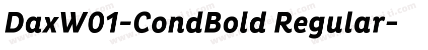 DaxW01-CondBold Regular字体转换